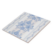 フランスの,みすぼらしいシック,ヴィンテージ,ブルー淡い色の,ホワイト,カウンティ タイル (側面)