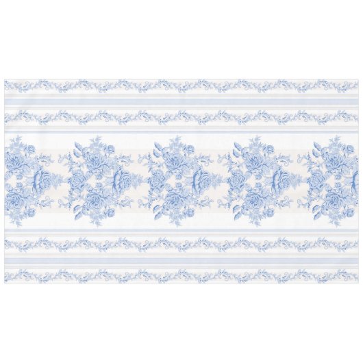 フランスの,みすぼらしいシック,ヴィンテージ,ブルー淡い色の,ホワイト,カウンティ テーブルクロス (正面(横))