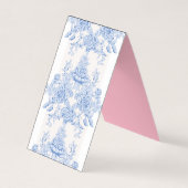 フランスの，みすぼらしいシック，ヴィンテージ，ブルー淡い色の，ホワイト，カウンティ 名刺 (正面)