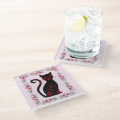 フランスの：ボンソイレガラスコースター ガラスコースター (アングル)