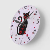 フランスの：ボンヌ三時 ラウンド壁時計 (傾斜)