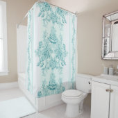 フランスの,ヴィンテージ，みすぼらしいシック，パタービクトリアンン，ターク シャワーカーテン (インサイチュ)