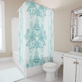 フランスの,ヴィンテージ，みすぼらしいシック，パタービクトリアンン，ターク シャワーカーテン