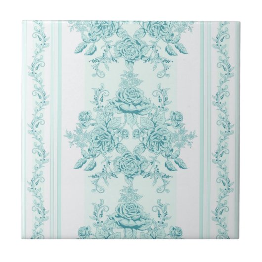 フランスの,ヴィンテージ,みすぼらしいシック,パタービクトリアンン,ターク タイル (正面)