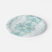 フランスの,ヴィンテージ,みすぼらしいシック,パタービクトリアンン,ターク ペーパープレート (アングル)