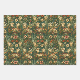 フランスの,ヴィンテージ,新しいインスパイア野花 ラッピングペーパーシート