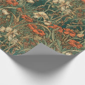 フランスの,ヴィンテージ,新しいインスパイア野花 ラッピングペーパー (角)