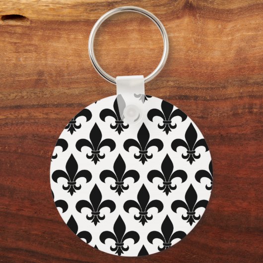 フランスの(紋章の)フラ・ダ・リ模様 キーホルダー (正面)