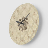 フランスの(紋章の)フラ・ダ・リ ラージ壁時計 (傾斜)