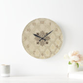 フランスの(紋章の)フラ・ダ・リ ラージ壁時計 (ホーム)