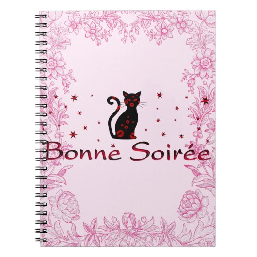 フランスの:Bonne Soiree Notebook ノートブック (正面)