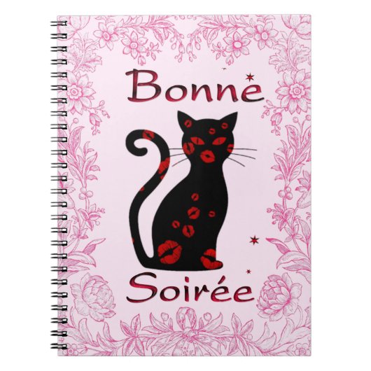 フランスの:Bonne Soiree Notebook ノートブック (正面)