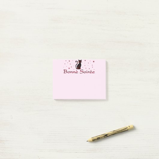 フランスの:Bonne Soiree Post-It Notes ポストイット (デスク上)