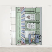 フランスの, Boy Baby Shower Photobooth Backdrop タペストリー (正面)