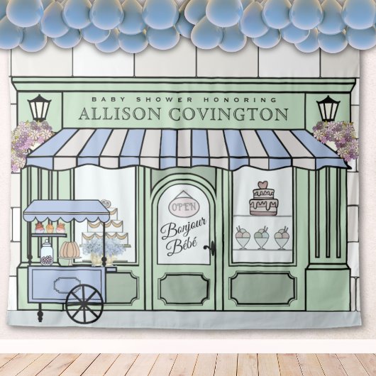 フランスの, Boy Baby Shower Photobooth Backdrop タペストリー