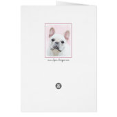 フランスの Bulldog (Cream/White)'絵画 – ドッグアート (裏面)