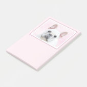 フランスの Bulldog (Cream/White)'絵画 – ドッグアート ポストイット (アングル)