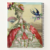 フランスの, Marie Antoinetteインスパイア(マリパーソナライズされたーアントワネット ノートブック (裏面)