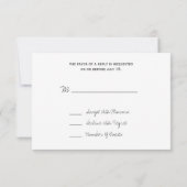 フランスのAnemone Wedding RSVP (裏面)