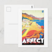 フランスのAnnecyのヴィンテージ旅行ポスター ポストカード (正面/裏面)
