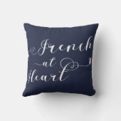 フランスのAtハートスロークッション,フランス クッション (裏面)