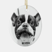 フランスのBulldogオーナメント追加カスタム写真 セラミックオーナメント (右)