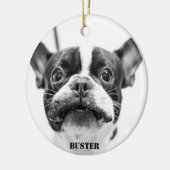 フランスのBulldogオーナメント追加カスタム写真 セラミックオーナメント (左)