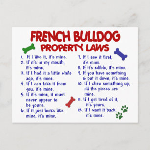 フランスのBULLDOG財産法2 ポストカード