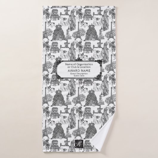 フランスのBULLDOG Frenchie Blackカスタマイズ付き バスタオル (バスタオル)