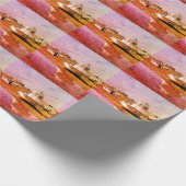 フランスのCap-Ferretでボート ラッピングペーパー (角)