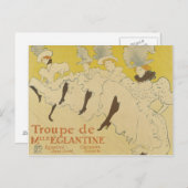 フランスのDancesヴィンテージはがき ポストカード (正面/裏面)