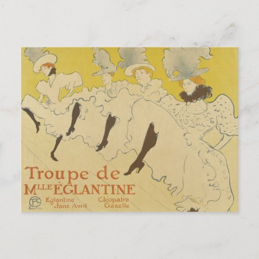 フランスのDancesヴィンテージはがき ポストカード (正面)