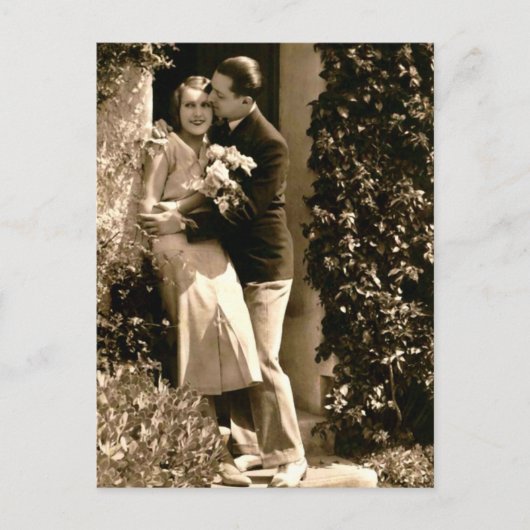 フランスのFlirt – ロマンチックヴィンテージ ポストカード (正面)