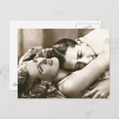 フランスのFlirt – ロマンチックヴィンテージ ポストカード (正面/裏面)