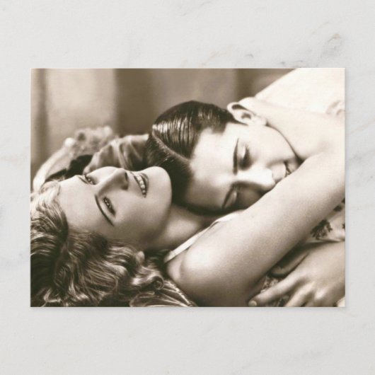 フランスのFlirt – ロマンチックヴィンテージ ポストカード (正面)