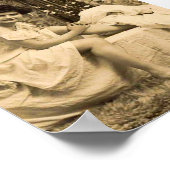 フランスのFlirt -ヴィンテージピンナップ女の子 ポスター (角)