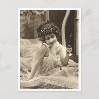 フランスのFlirt -ヴィンテージピンナップ ポストカード