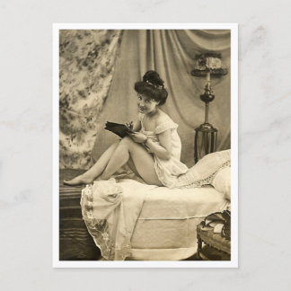 フランスのFlirt -ヴィンテージピンナップ ポストカード