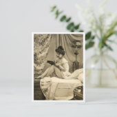 フランスのFlirt -ヴィンテージピンナップ ポストカード (スタンド正面)