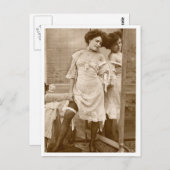 フランスのFlirt -ヴィンテージピンナップ ポストカード (正面/裏面)