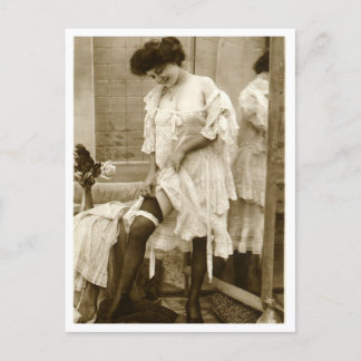 フランスのFlirt -ヴィンテージピンナップ ポストカード