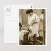 フランスのFlirt -ヴィンテージピンナップ ポストカード (正面/裏面)