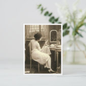 フランスのFlirt -ヴィンテージピンナップ ポストカード (スタンド正面)