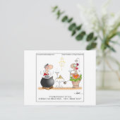 フランスのFONDUE漫画はがき ポストカード (スタンド正面)