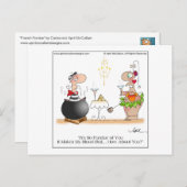 フランスのFONDUE漫画はがき ポストカード (正面/裏面)