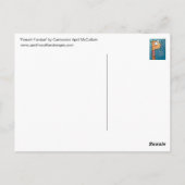 フランスのFONDUE漫画はがき ポストカード (裏面)