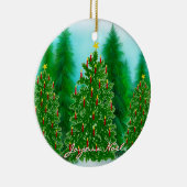 フランスのJoyeux Noelクリスマス飾り セラミックオーナメント (右)