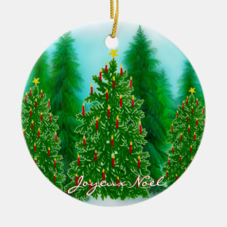 フランスのJoyeux Noelクリスマス飾り セラミックオーナメント