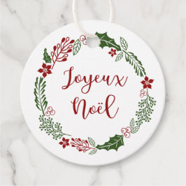 フランスのJoyeux Noelメリークリスマスカスタム フェイバータグ