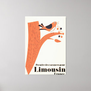 フランスのLimousinをPrendre des vacances pourフランス。 キャンバスプリント
